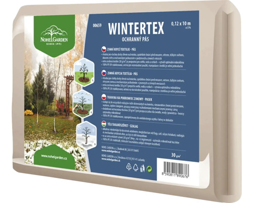 Ochranný pás na kríky WINTERTEX 0,12 x 10 m 30 g Zimná krycia textília na ochranu rastlín pred mrazom a ohryzom zveri, Nohel Garden