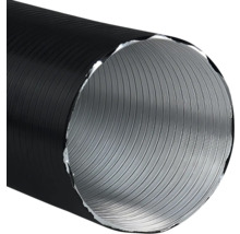 Ohybné hliníkové potrubie s čiernym plášťom