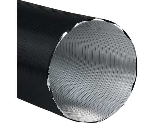 Ohybné hliníkové potrubie s čiernym plášťom