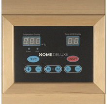 Ovládací panel sauny Home Deluxe s ukazovateľom teploty, ukazovateľom času a ovládacími prvkami