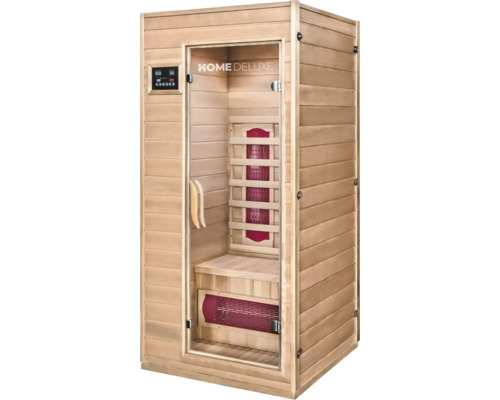 Infrasauna Home Deluxe z dreva so sklenenými dverami