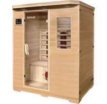 Home Deluxe sauna z dreva s ovládacími prvkami a sklenenými prvkami