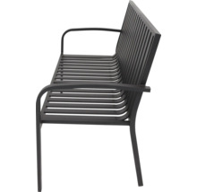 Kovová záhradná lavica s podrúčkami