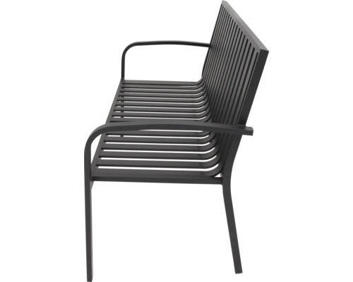 Kovová záhradná lavica s podrúčkami