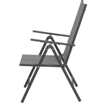 Hliníková záhradná stolička s opierkami na ruky