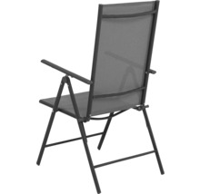Skladacia záhradná stolička z kovu a textílie