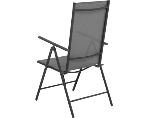 Skladacia záhradná stolička z kovu a textílie