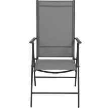 Záhradná stolička s podrúčkami a textilným poťahom