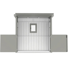 Otvorený záhradný box s oknom