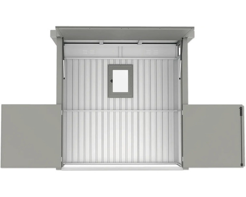 Otvorený záhradný box s oknom