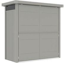 Sivá skrinka na náradie so štyrmi dverami na vonkajšie použitie