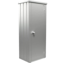 Kovová záhradná skriňa na uloženie záhradného náradia a nástrojov