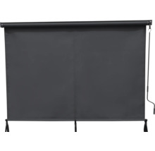 Sivá roleta na ochranu súkromia s kľukovým mechanizmom.