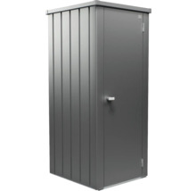 Kovová záhradná skriňa s dverami a rukoväťou