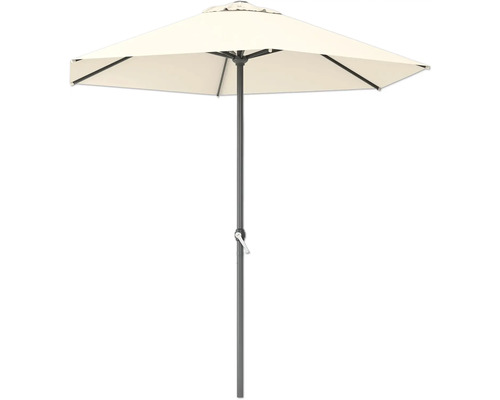 Slnečník SOLUNA Nancy Ø250 cm so stredovou tyčou polyester béžový Štvorcový slnečník so stredovou tyčou