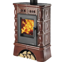 Krbové kachle s priestorom na drevo a skleneným oknom