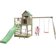 Detská hracia veža so šmýkačkou a hojdačkou
