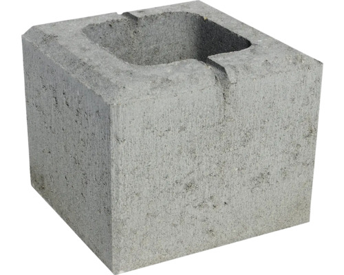 Polovičný prvok RIVAGO sivý 20 x 20 x 16 cm Betónový kvetináč pre záhradný dizajn