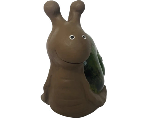 Dekoratívna záhradná figúrka slimák z keramiky