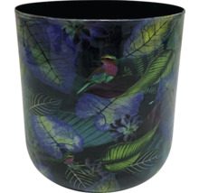 Dekoratívny kvetináč s motívom vtákov a listov