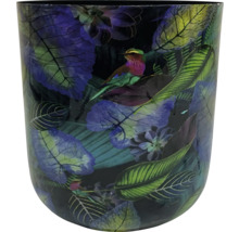 Kvetináč so vzorom vtákov a rastlín