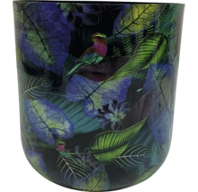 Dekoratívny kvetináč s motívom listov a vtákov