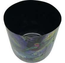 Kvetináč s motívom vtákov a rastlín