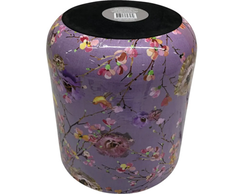 Stolička s kvetinovým vzorom a motívmi vtákov