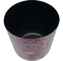 Kvetináč s motívom vtákov a kvetov