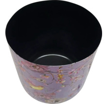 Kvetináč s motívom vtákov a kvetín