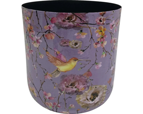 Dekoratívny odpadkový kôš s kvetinovým a vtáčím motívom do kúpeľne