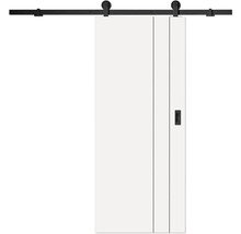 Posuvné dvere s čiernou vodiacou lištou