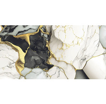 Abstraktná mramorová štruktúra so zlatými akcentmi