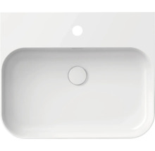 Pohľad zhora na biele keramické umývadlo