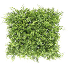 Rohož z umelých rastlín s rôznymi zelenými listami