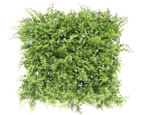 Rohož z umelých rastlín s rôznymi zelenými listami