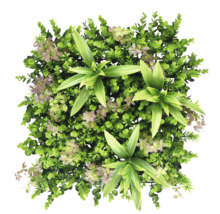 Umelá rastlinná rohož s rôznymi druhmi zelene pre vnútorné aj vonkajšie použitie