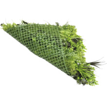 Umelá rastlinná rohož s rôznymi trávami a listami