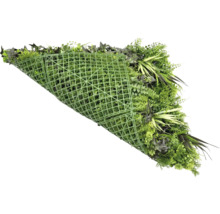 Rohož z umelých rastlín s rôznymi zelenými rastlinami