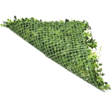 Umelá rastlinná rohož so zelenými listami a bielymi kvetmi