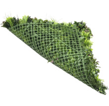 Umelá trávnatá rohož s rôznymi trávami a rastlinami