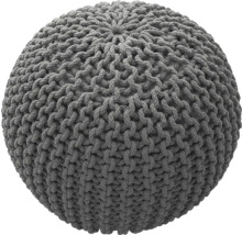 Okrúhly pletený puf na sedenie