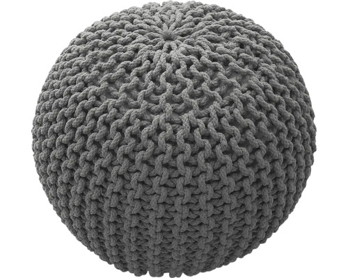 Okrúhly pletený puf na sedenie