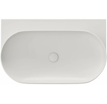 Pohľad zhora na oválne umývadlo na dosku