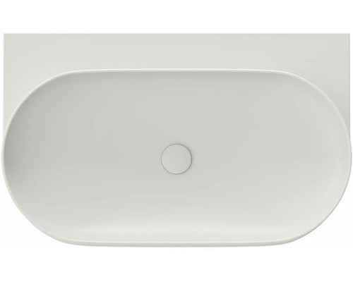 Pohľad zhora na oválne umývadlo na dosku