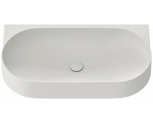 Umývadlo zo sanitárnej keramiky s odtokovou armatúrou