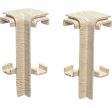 Dva rohové konektory z plastu na dekoráciu stien