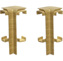 Dva rohové diely soklovej lišty z plastu