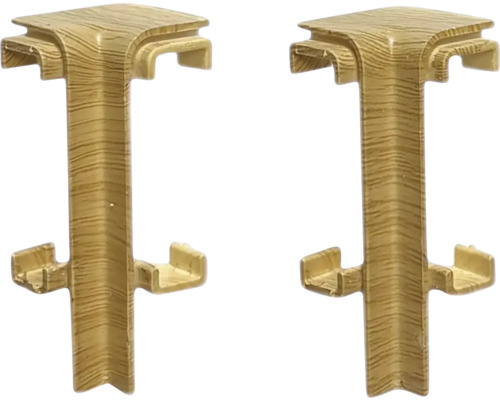 Dva rohové diely soklovej lišty z plastu