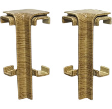 Dva rohové konektory pre podlahové lišty